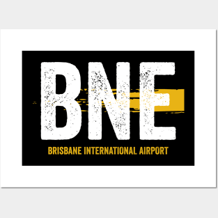 BNE Airport Code Brisbane International Airport Posters and Art
